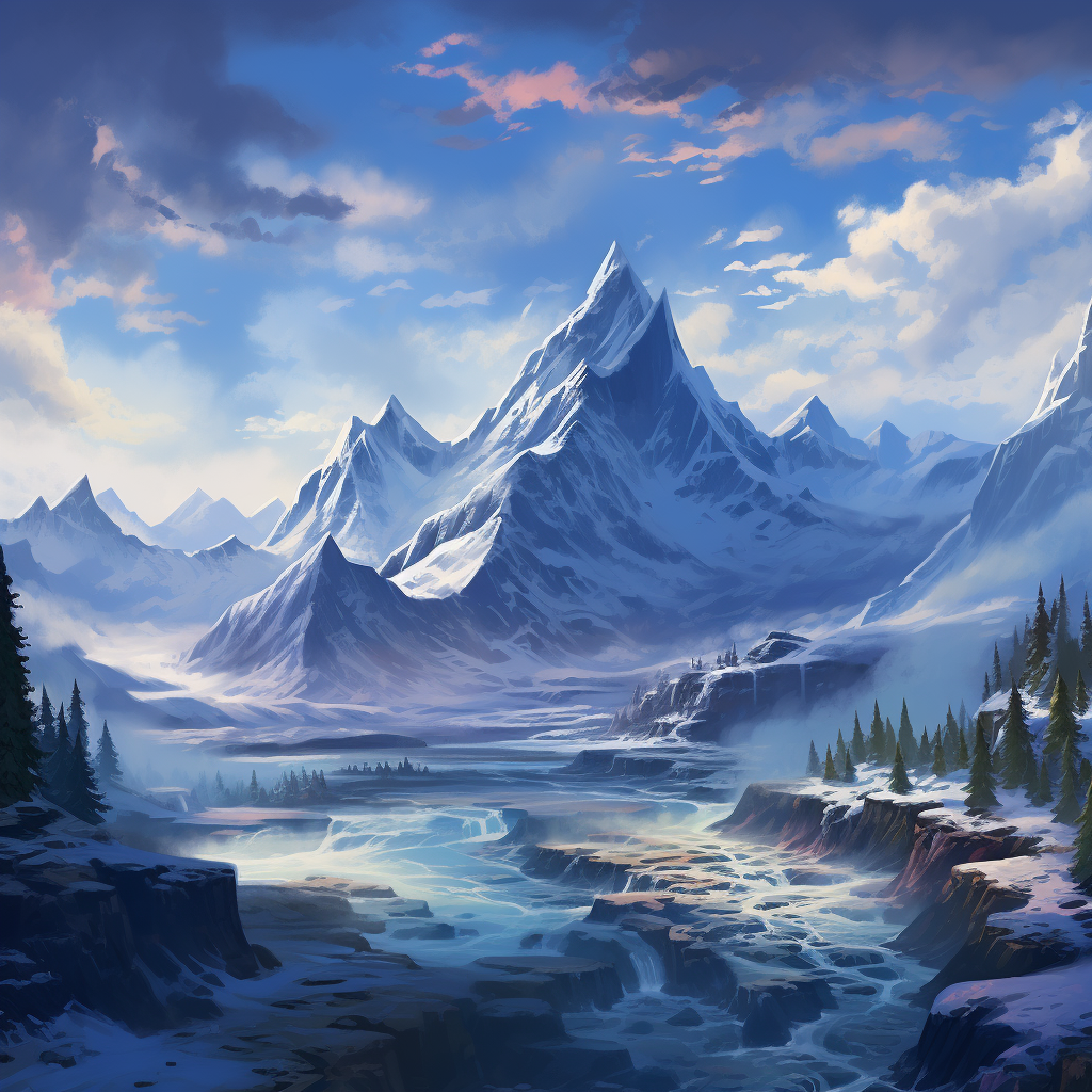 FrostLands world illustration - Survival theme